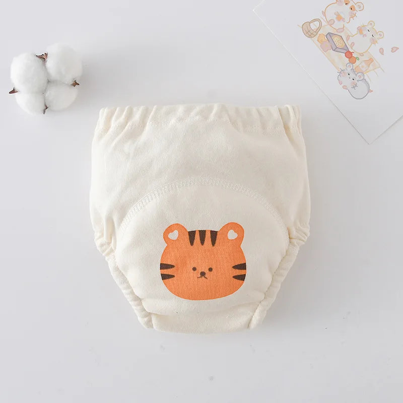 Cute Baby Waterproof Reusable Training Pants Cotton Baby Diaper Infant Shorts Nappies Panties Nappy Changing Underwear Cloth New