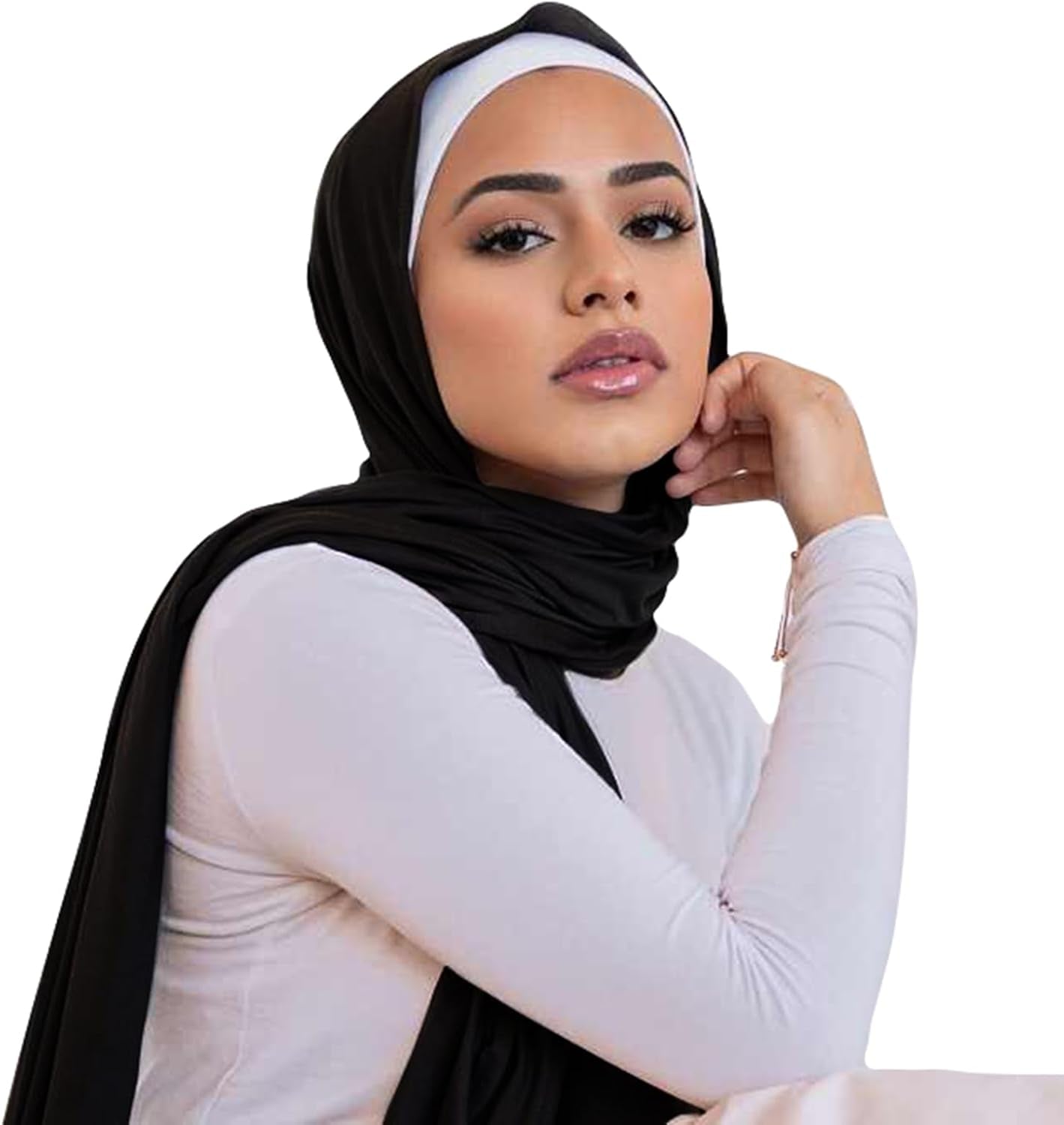 Hijab Scarf for Women Soft Cotton Muslim Jersey Hijab Head Wrap Scarves Fashion Long Scarf Shawls