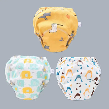 Baby Reusable Potty Training Pants Toddler Cotton Ecological Cloth Diaper Panties Waterproof Washable Nappies Boy Girl Underwear