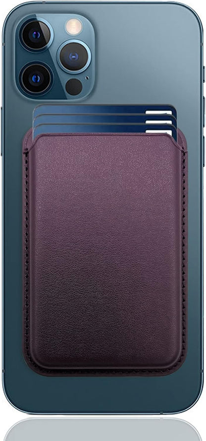Magnetic Wallet Compatible with Magsafe for Iphone 17 16 15 14 13 12 Pro Max plus Model, None-Cutout Mag 3 Safe Card Holder Stick on for Apple Cell Phone, Modena