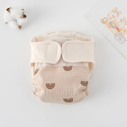 New Summer Cotton Baby Reusable Taped Diaper Cartoon Baby Training Pants Infant Shorts Nappies Panties Changing Underwear Cloth