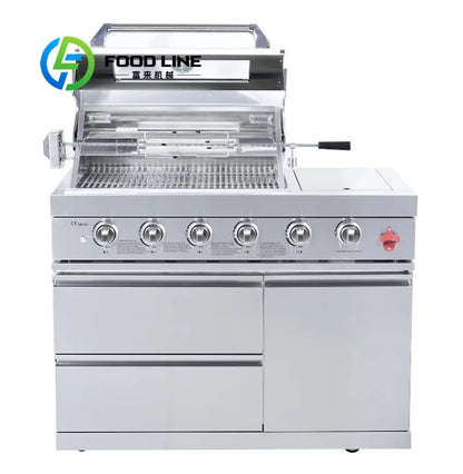 2026 Modern Luxury Outdoor Cabinets Kitchen Set with Bbq and Fridge Home Garden Barbecues Grill Outdoor Bbq Grills Customize