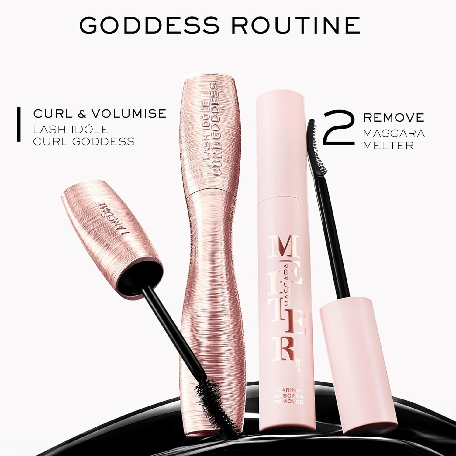 Lancôme Curl Goddess Mascara – Volumizing & Curling Mascara - 01 Black | Volume Mascara for Dramatic Lashes - 1.5X Curl Boost, +800% Volume, 30H Hold - Clump-Free, Weightless & Fanned-Out Lashes