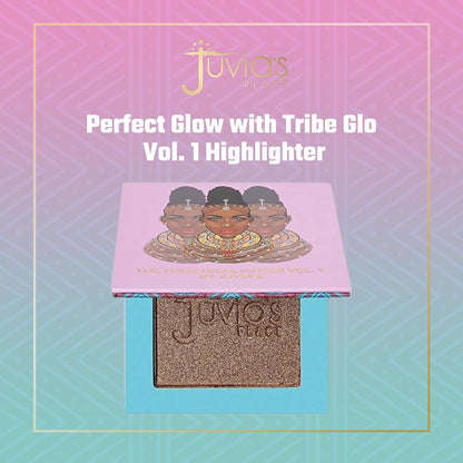 - Tribe Highlighter Vol. 1 - Glow Highlighter Face Makeup Powder - Shimmering Glow Finish Perfect for Cheekbones, Radiant Mineral Shimmer, Illuminating Powder