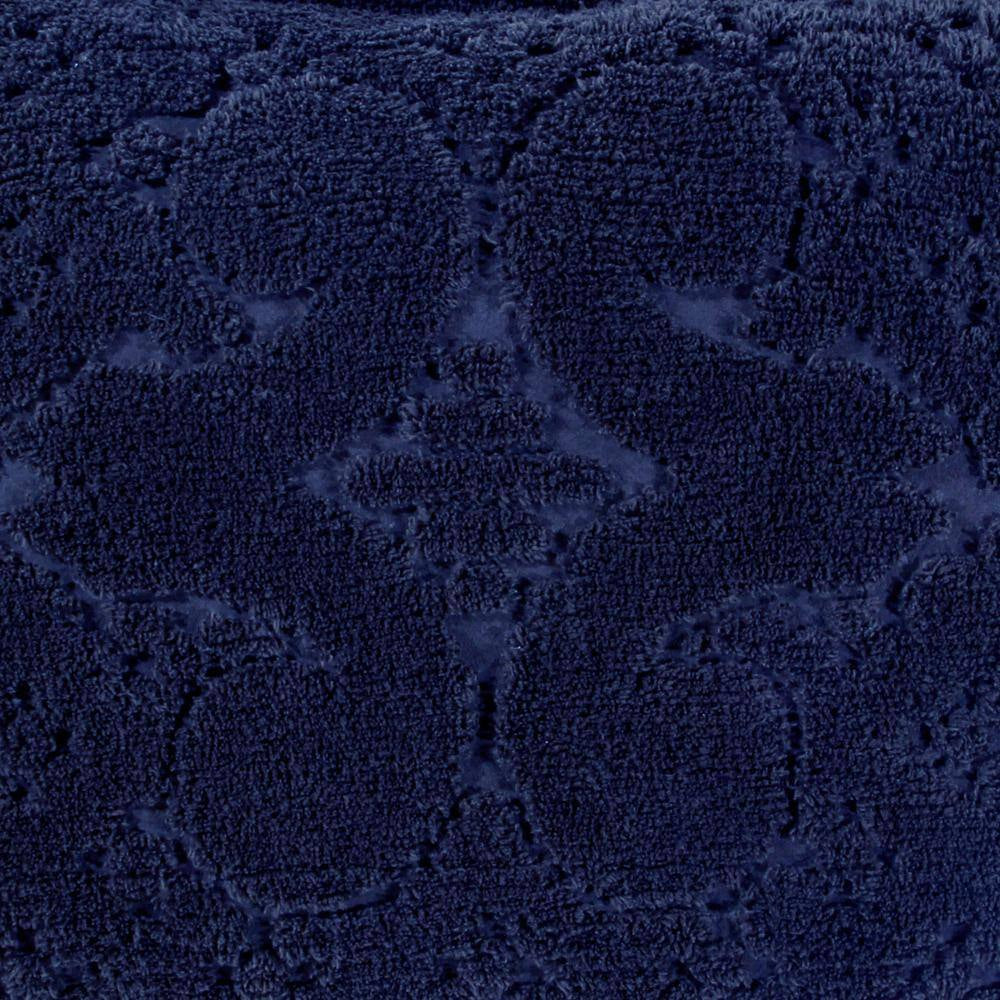 Ashton Collection in Medallion Design Navy King 100% Cotton Tufted Chenille Sham