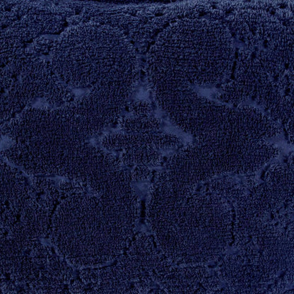 Ashton Collection in Medallion Design Navy King 100% Cotton Tufted Chenille Sham