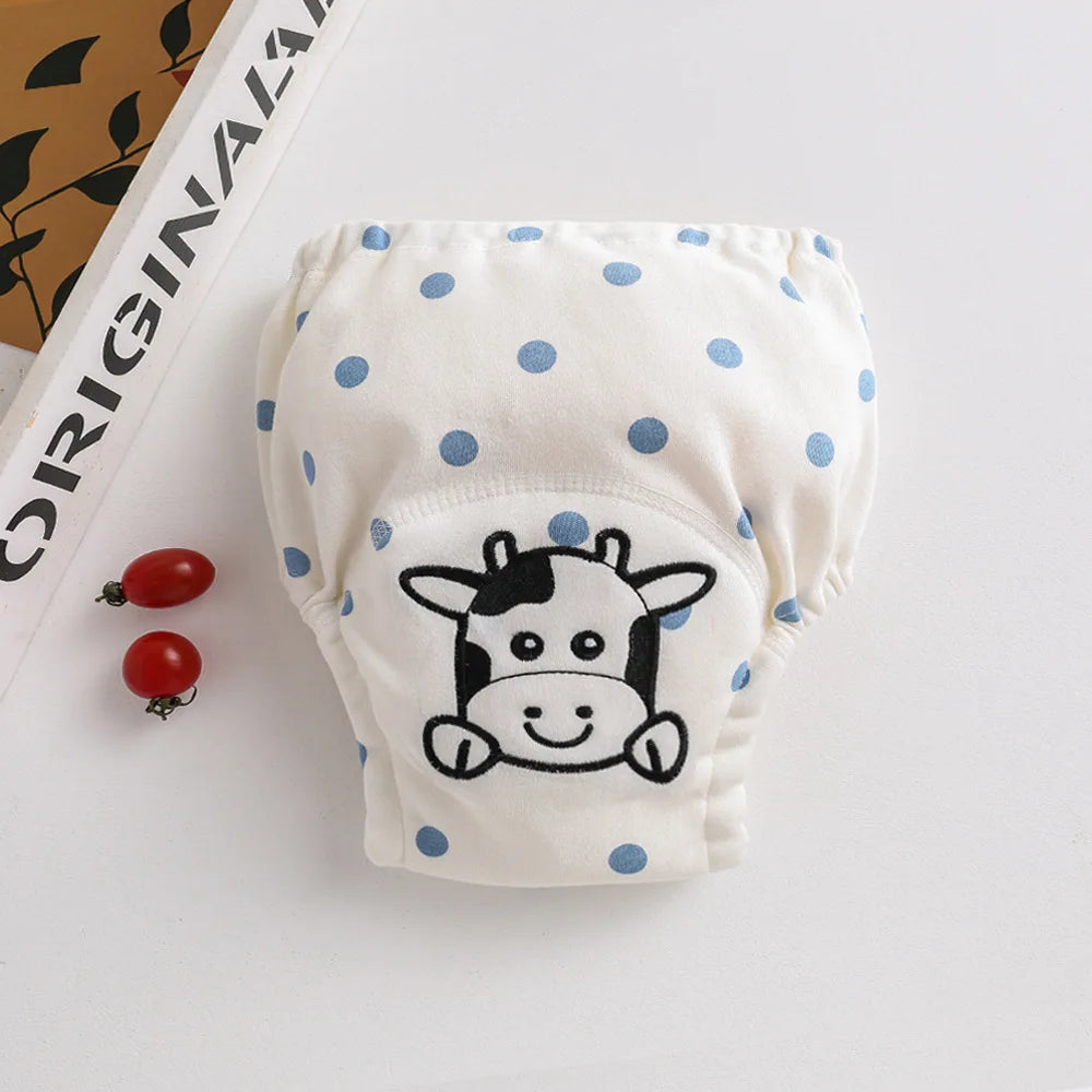 New Baby Waterproof Washable Training Pants Cartoon Cotton Baby Diaper Infant Shorts Nappies Panties Nappy Changing Underwear