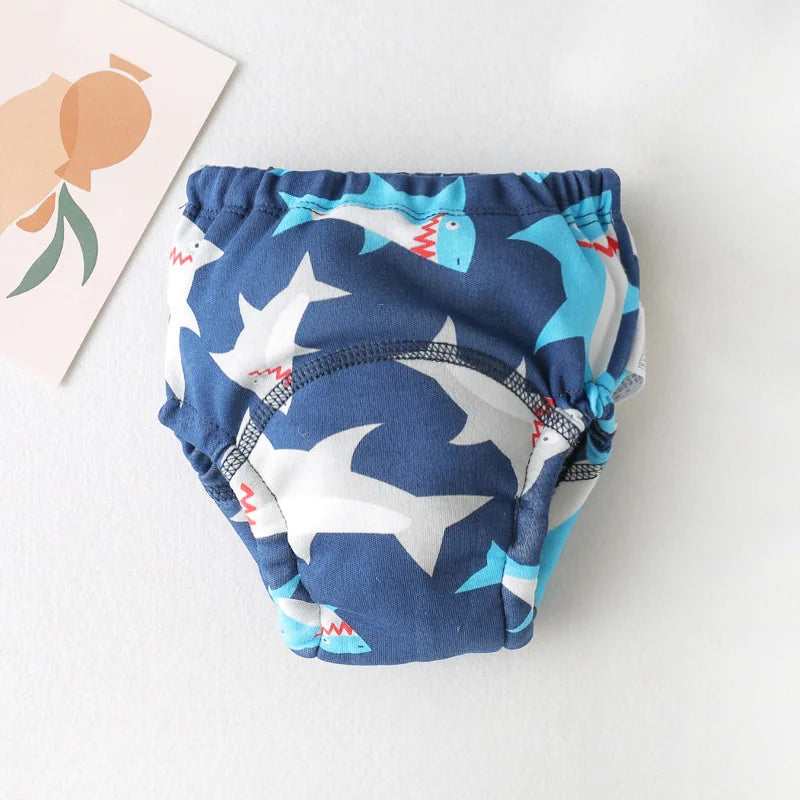 New Baby Waterproof Washable Training Pants Cartoon Cotton Baby Diaper Infant Shorts Nappies Panties Nappy Changing Underwear