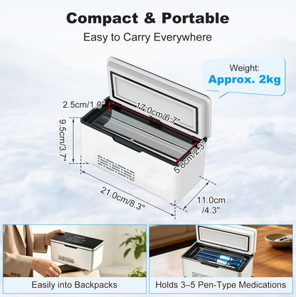 Portable Insulin Cooler Travel Case, Insulin Travel Case Medicine Cooler