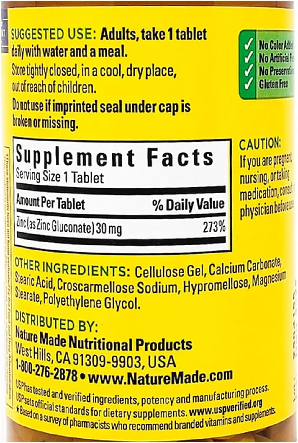 Zinc 30 Mg (Pack of 4)