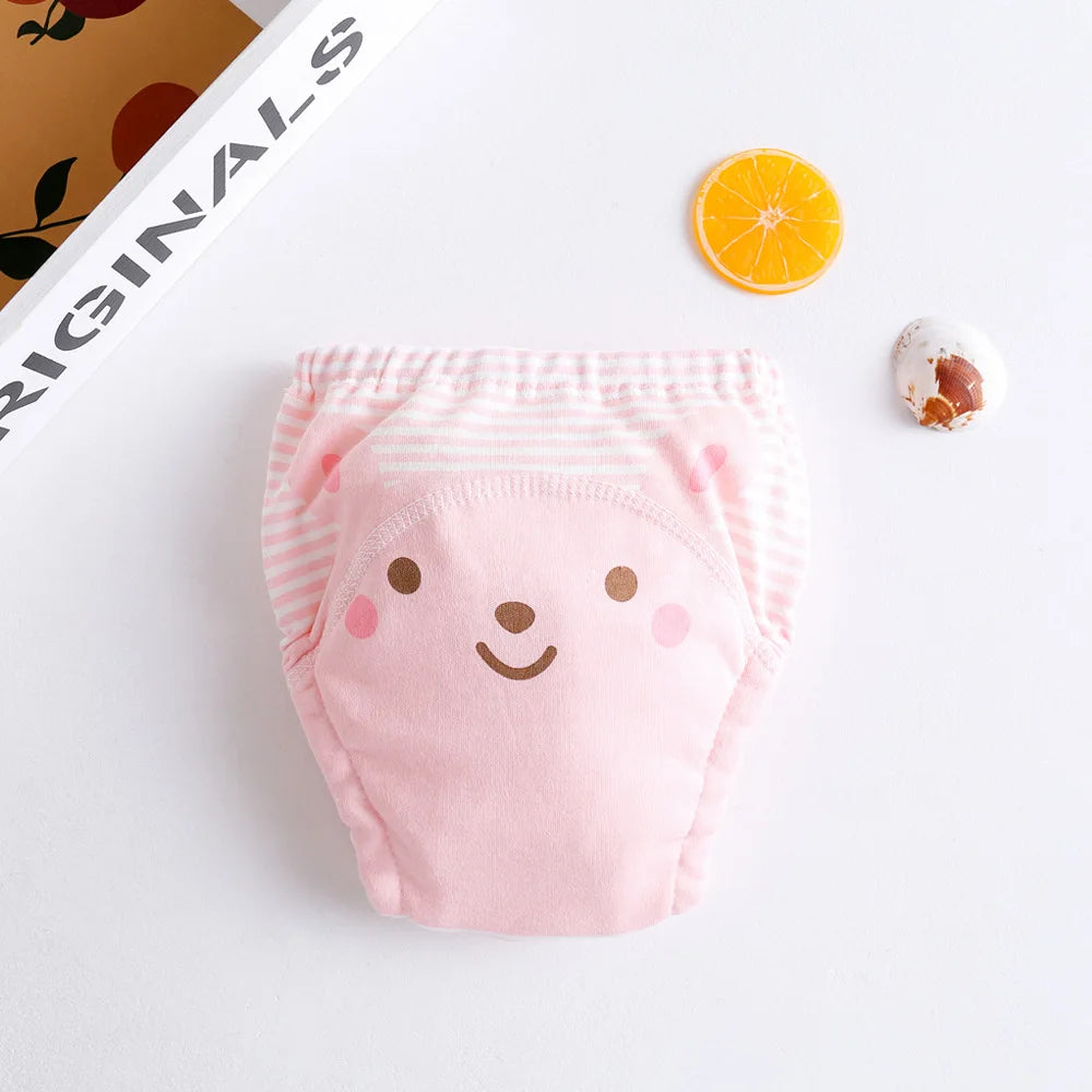 New Baby Waterproof Washable Training Pants Cartoon Cotton Baby Diaper Infant Shorts Nappies Panties Nappy Changing Underwear