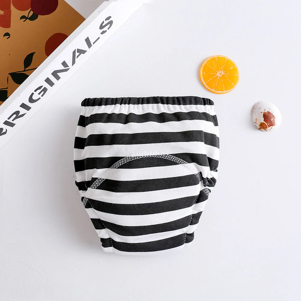 New Baby Waterproof Washable Training Pants Cartoon Cotton Baby Diaper Infant Shorts Nappies Panties Nappy Changing Underwear