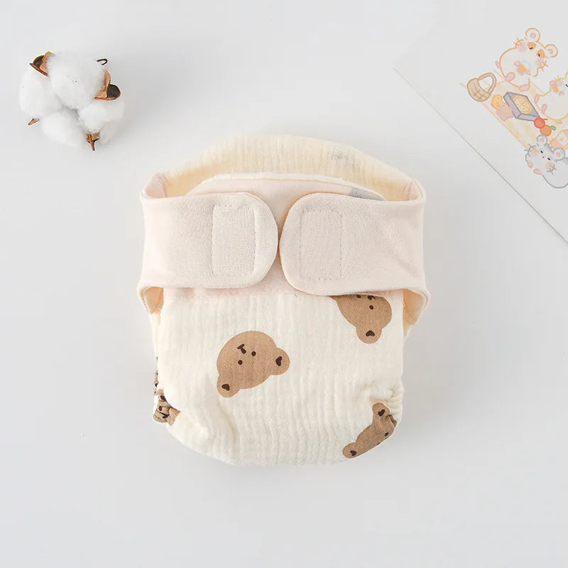 New Summer Cotton Baby Reusable Taped Diaper Cartoon Baby Training Pants Infant Shorts Nappies Panties Changing Underwear Cloth