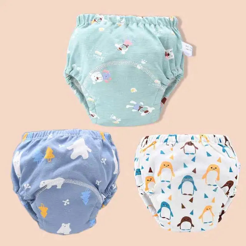 Baby Reusable Potty Training Pants Toddler Cotton Ecological Cloth Diaper Panties Waterproof Washable Nappies Boy Girl Underwear