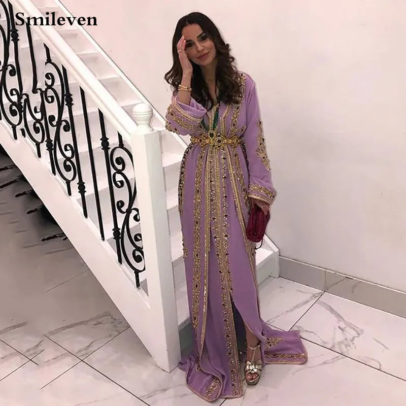 Smileven Lavender Moroccan Caftan Dress