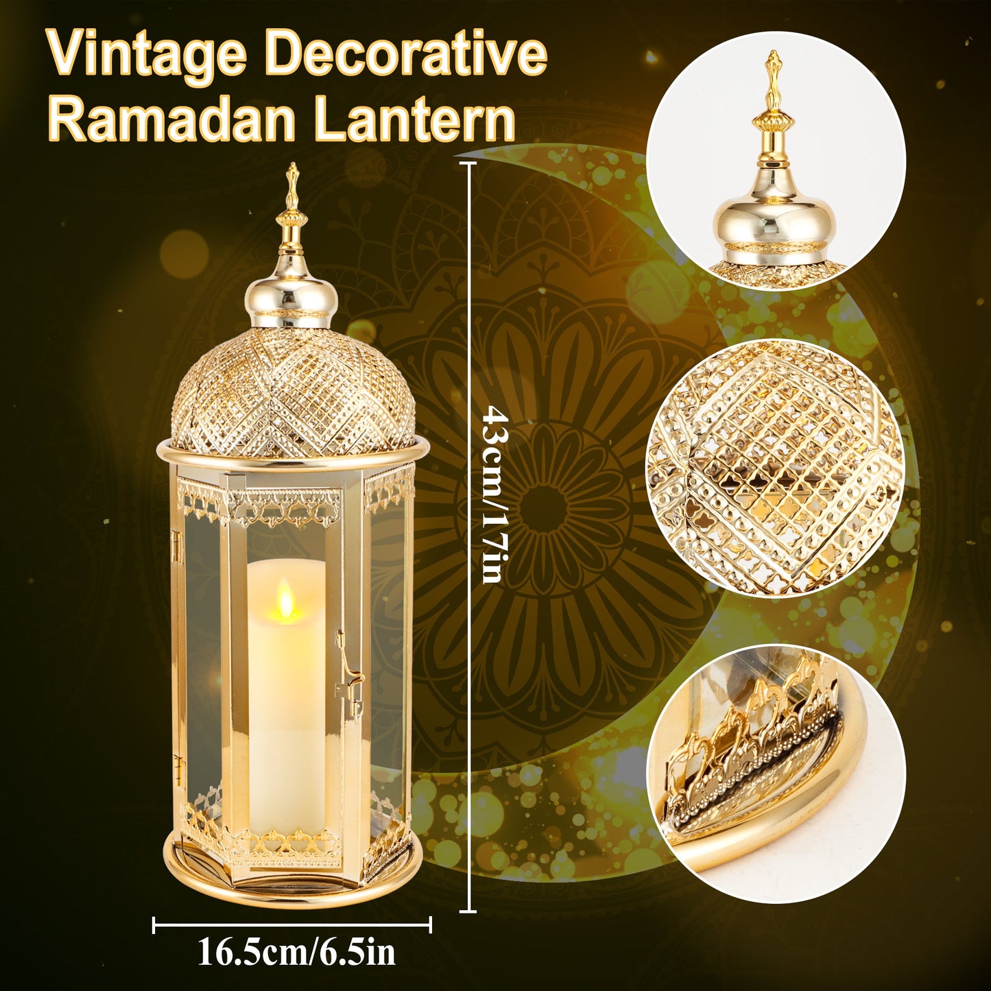 Moroccan Candle Lantern 37cm