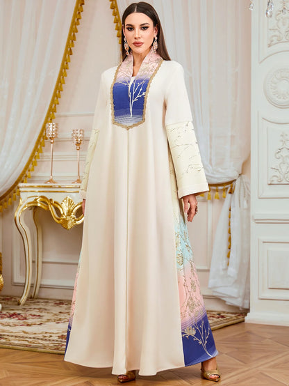 Luxury Abaya Diamond Caftan Dress