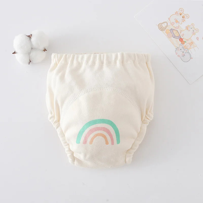 Cute Baby Waterproof Reusable Training Pants Cotton Baby Diaper Infant Shorts Nappies Panties Nappy Changing Underwear Cloth New