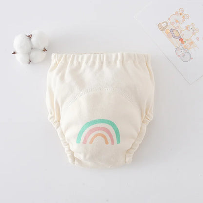 Cute Baby Waterproof Reusable Training Pants Cotton Baby Diaper Infant Shorts Nappies Panties Nappy Changing Underwear Cloth New