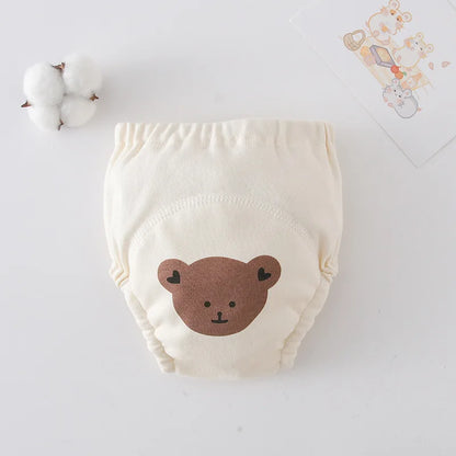 Cute Baby Waterproof Reusable Training Pants Cotton Baby Diaper Infant Shorts Nappies Panties Nappy Changing Underwear Cloth New