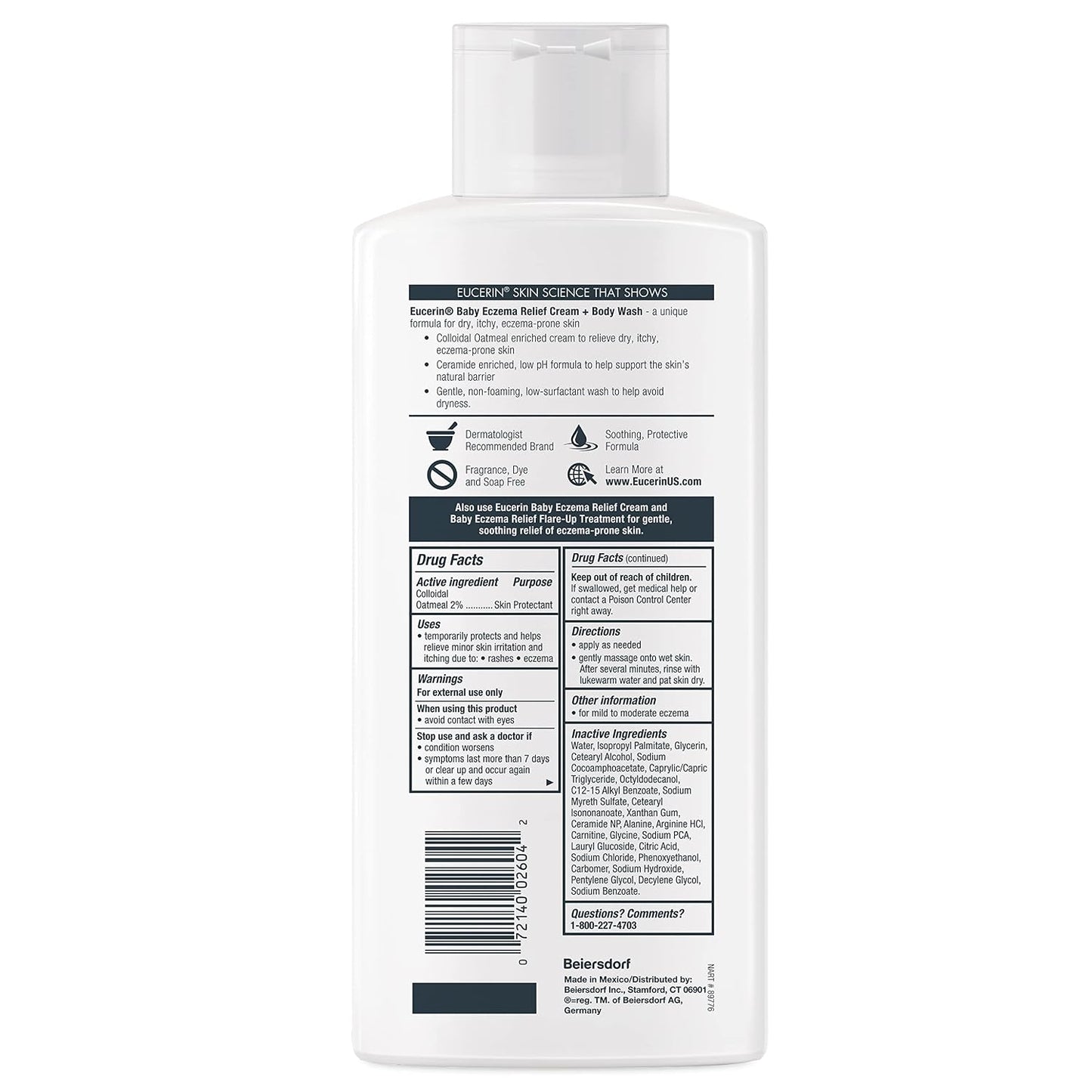 Baby Eczema Relief Skin Care Set, Variety Pack, 2 Items | Eczema Relief Cream and Body Wash (13.5 FL OZ), Eczema Relief Cream (8 OZ), Eczema Skin Care with Colloidal Oatmeal
