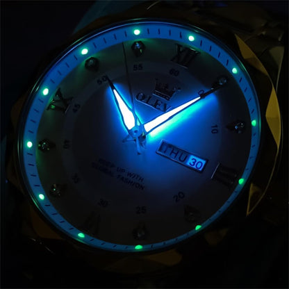 Watches for Men Luxury Diamond Casual Large Dial Watches Stainless Steel Waterproof Business Dress Analog Luminous Date Mens Watches