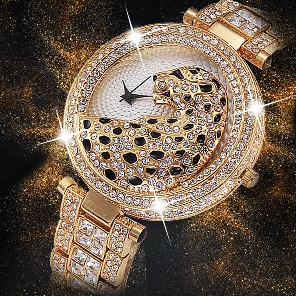 Luxury Diamond-Studded Steel Band Women's Watch