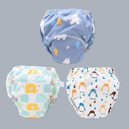 Baby Reusable Potty Training Pants Toddler Cotton Ecological Cloth Diaper Panties Waterproof Washable Nappies Boy Girl Underwear