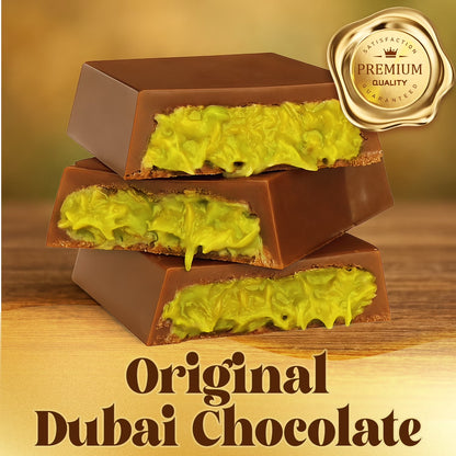 Dubai Chocolate Bar Pistachio with White Chocolate Kunafa 3.5 Oz