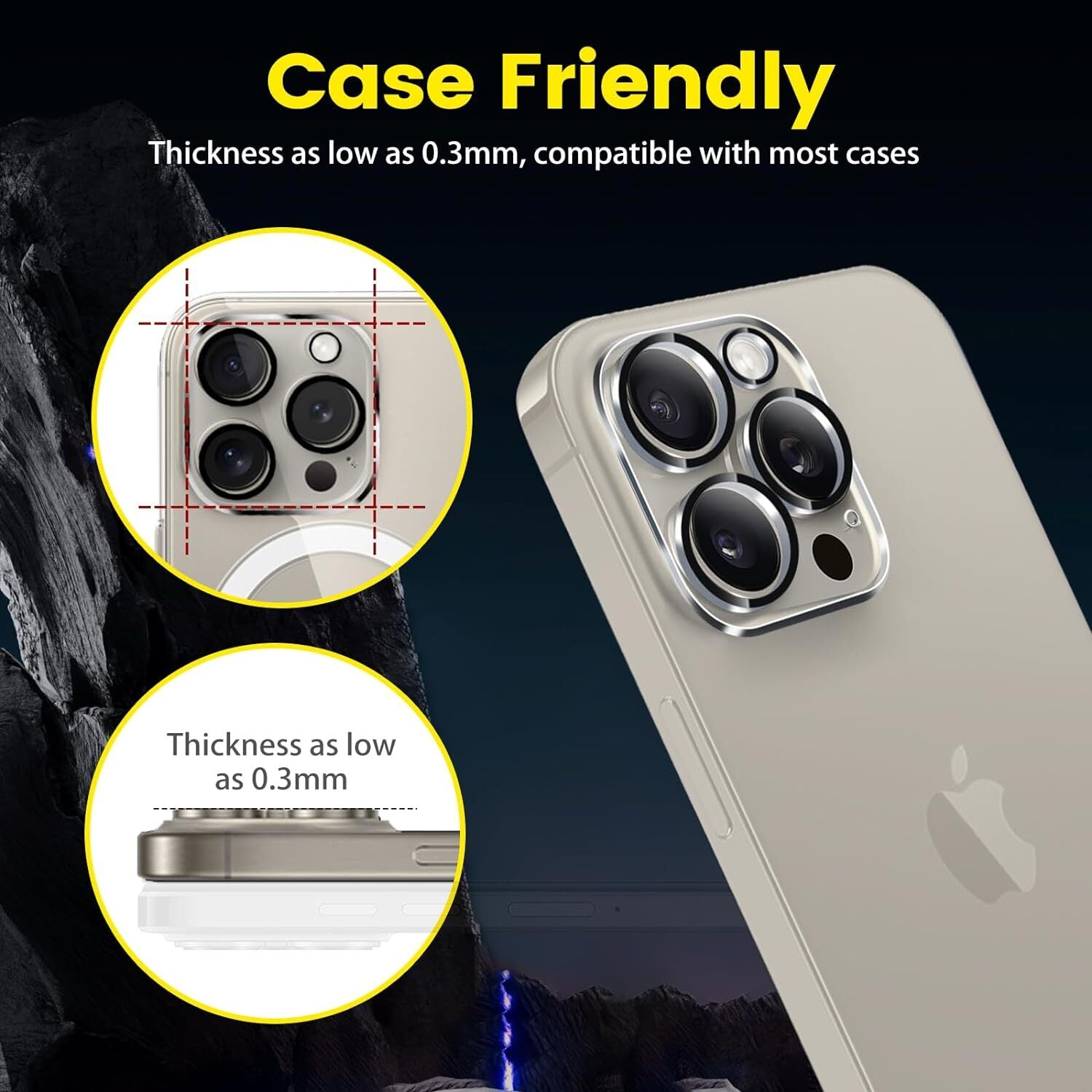 4X for Iphone 17 16 15 14 13 12 11 Pro Max Tempered Glass Camera Lens Protectors