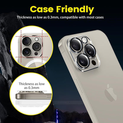 4X for Iphone 17 16 15 14 13 12 11 Pro Max Tempered Glass Camera Lens Protectors