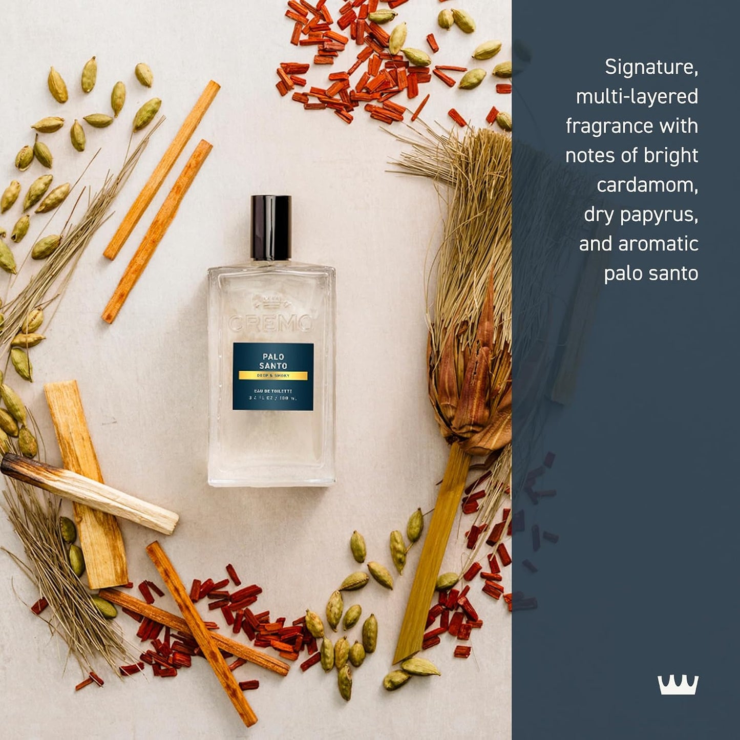 Cologne for Men - Palo Santo Mens Cologne Spray, a Combination of Bright Cardamom, Dry Papyrus and Aromiatic Palo Santo, Multi-Layered Signature Men'S Fragrances, 3.4 Fl Oz