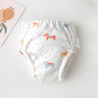 New Baby Waterproof Washable Training Pants Cartoon Cotton Baby Diaper Infant Shorts Nappies Panties Nappy Changing Underwear