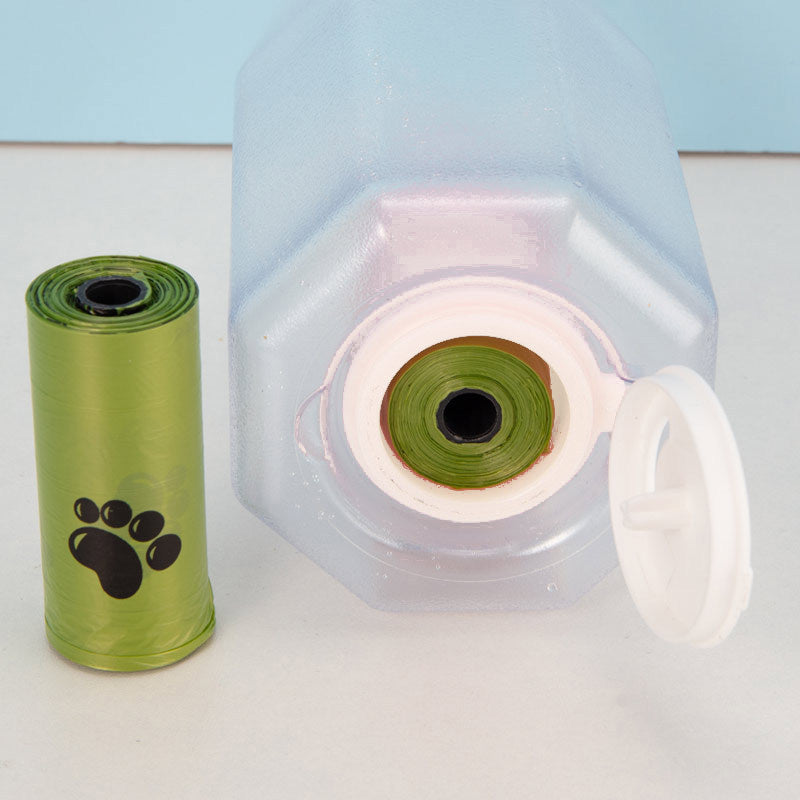 Bouteille d'eau portable pour chat et chien, distributeur de nourriture, abreuvoir, distributeur de crottes, 3 en 1, anti-fuite, multifonction, bouteille d'eau pour chien, produits pour animaux de compagnie