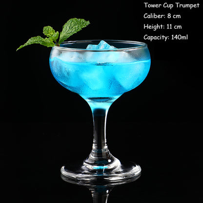 Wine Glass Set of 5 Elegant Drinking Cups