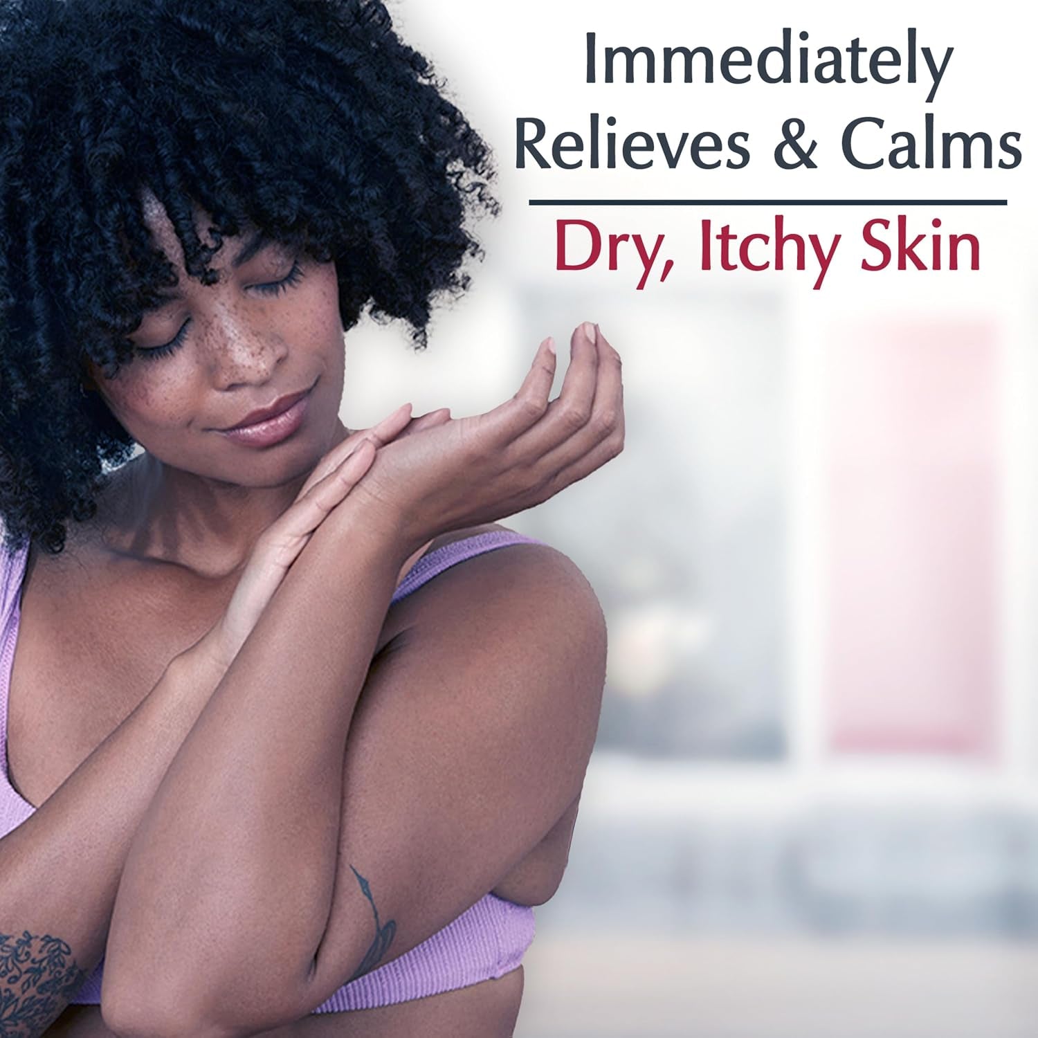 Skin Calming Itch Relief Body Lotion, 8.4 FL OZ | Body Lotion Enriched with Menthol and Ceramide, Itch-Relieving Calming Lotion, Soothing and Cooling Effect, Fragrance Free