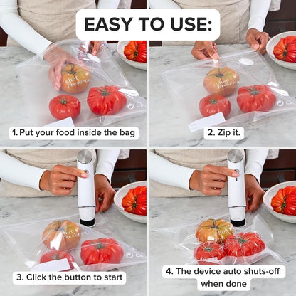 Compact Vacuum Sealer for Food Vacuum Sealer Machine + 30 Reusable Vacuum Bag...