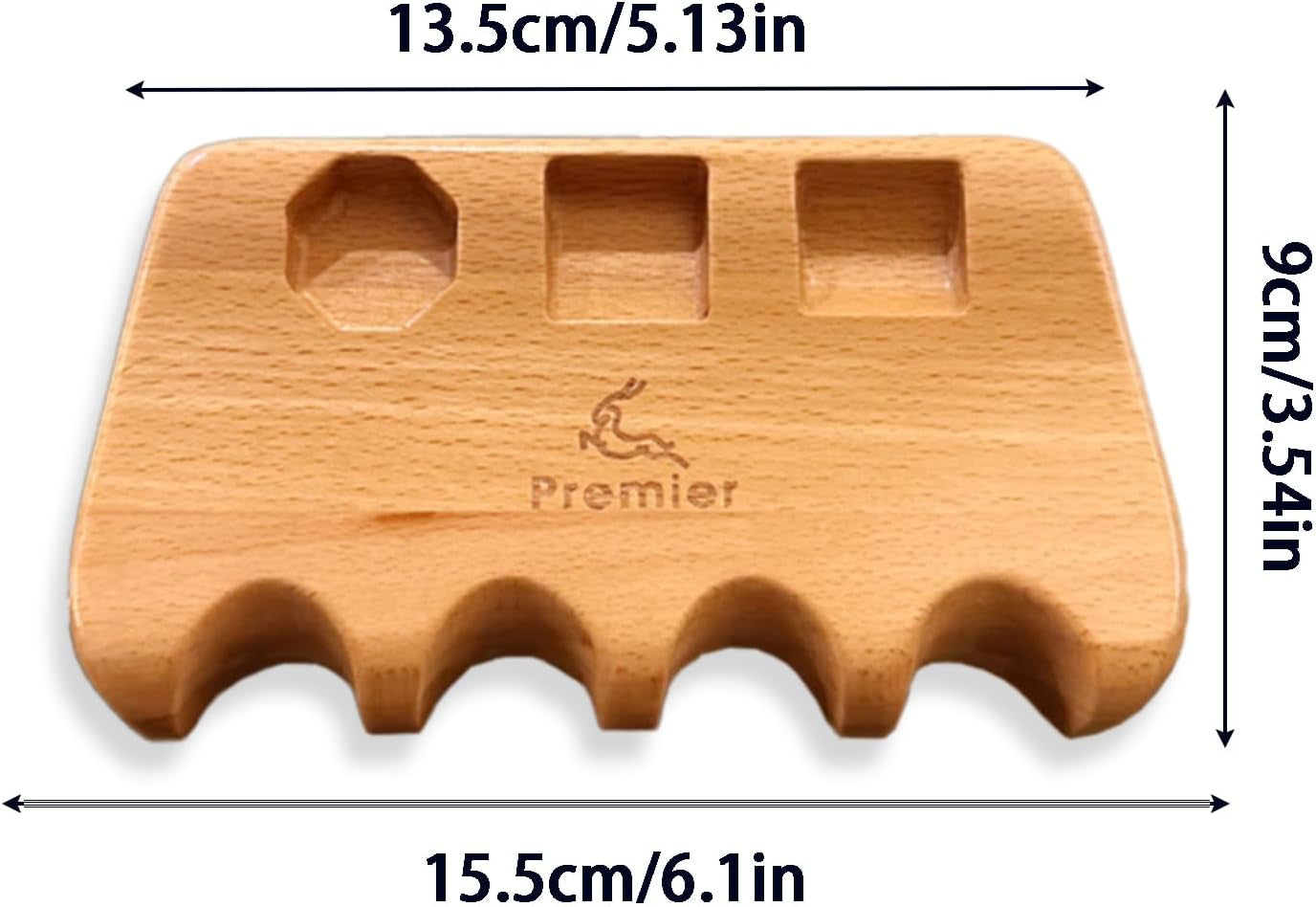 Solid Wood Portable Pool Stick Holder, Heavy Duty Weighted Pool Cue Claw for Table Edge, Anti-Slip Premium Billiard Cue Rack Accommodates 4 Cues, Luxury Pool Table Accessories