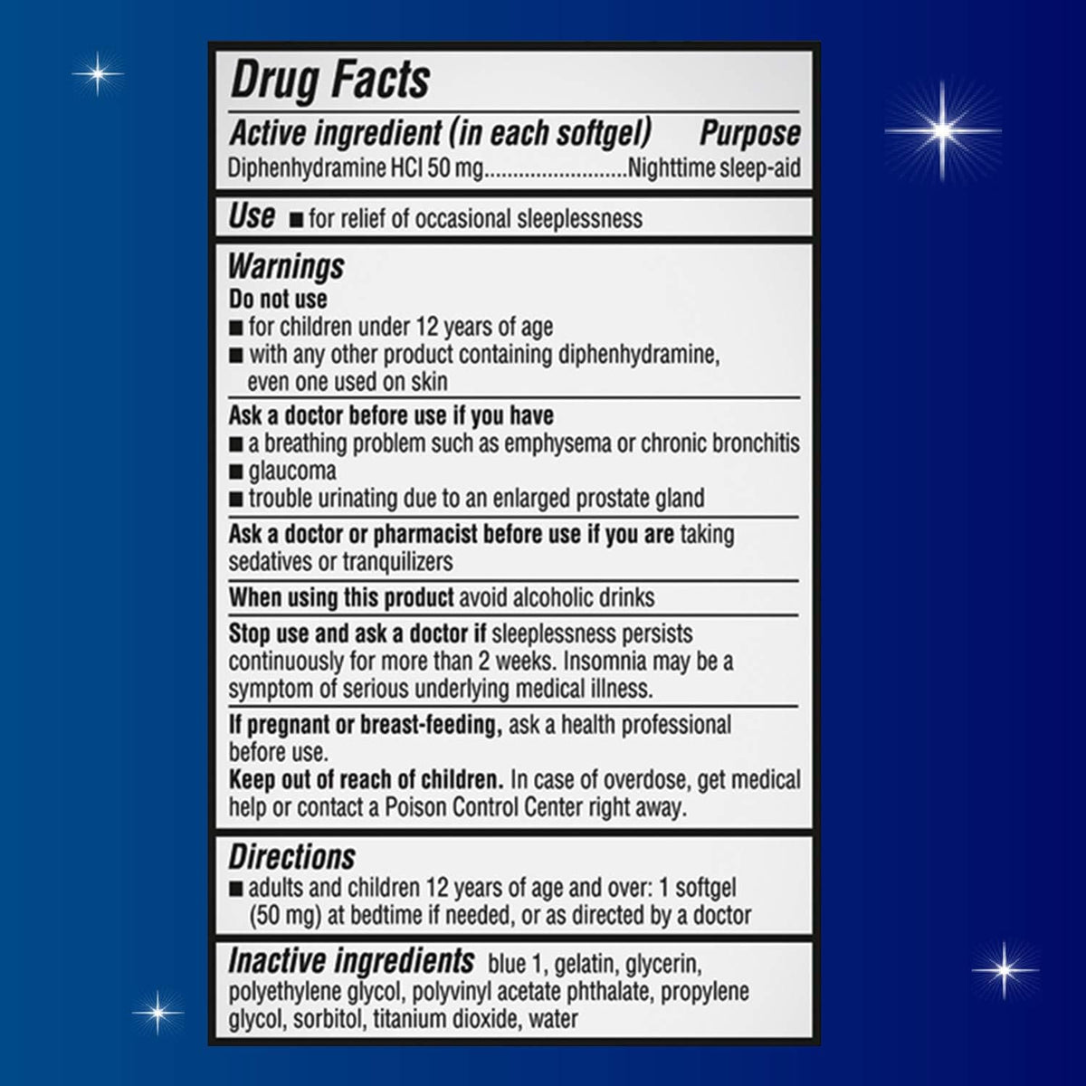 Sleepgels, Nighttime Sleep-Aid, Diphenhydramine HCI 50 Mg, 32 Softgels