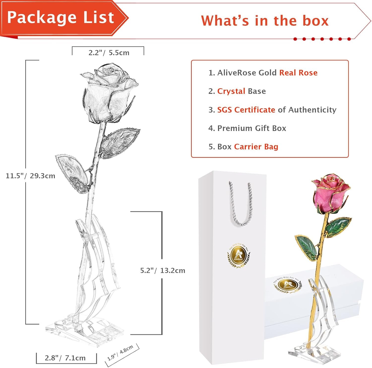 Roses, 24K Gold Rose Made from Real Rose - Unique Design Gold Plated Rose for Anniversary Valentines Mothers Day Birthday Gifts (Pink Original Rose with Stand)