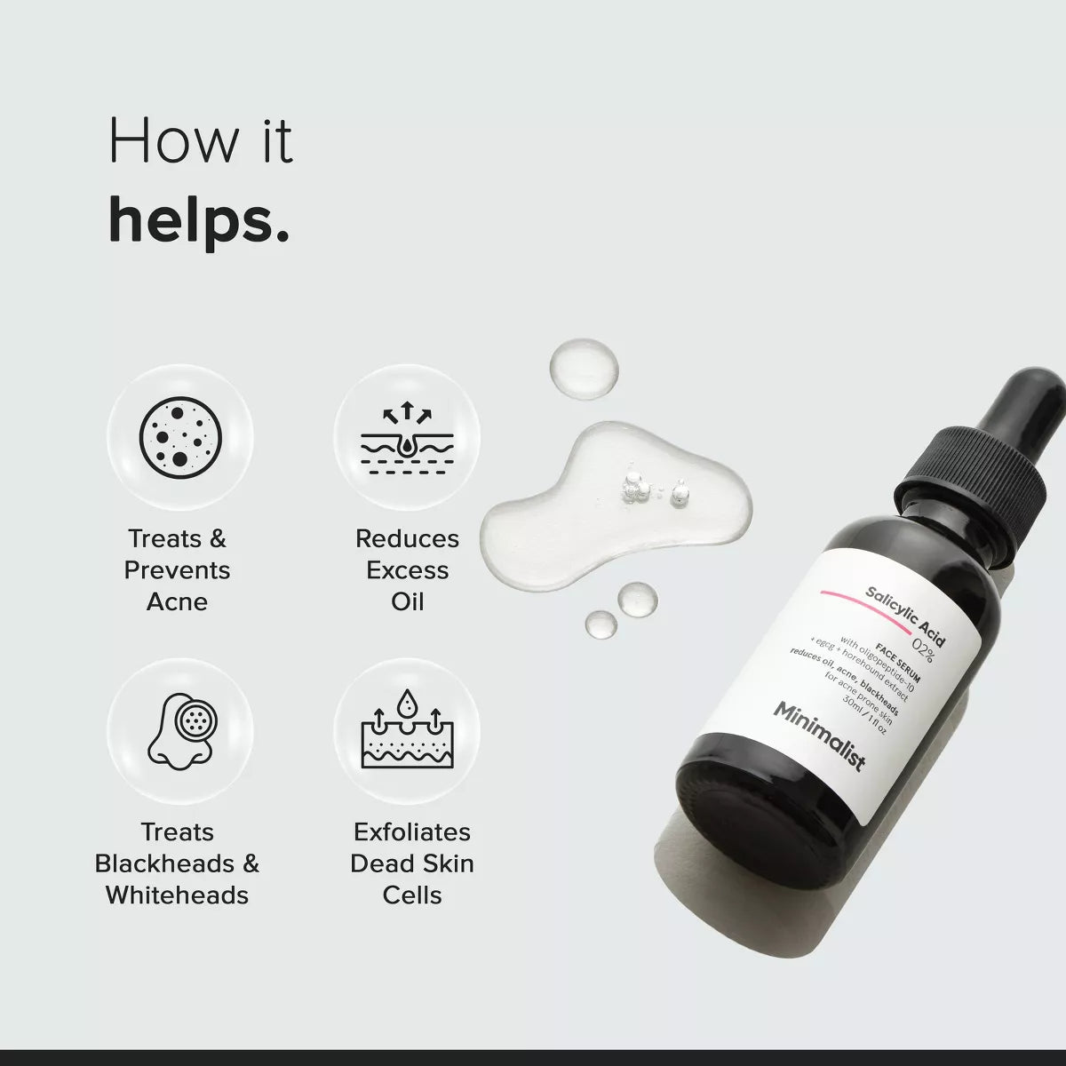 Minimalist Salicylic Acid 2% Face Serum - 1 Fl Oz