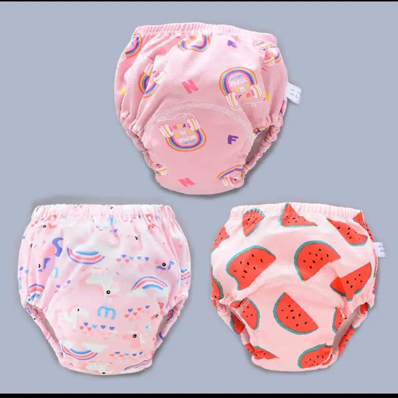 Baby Reusable Potty Training Pants Toddler Cotton Ecological Cloth Diaper Panties Waterproof Washable Nappies Boy Girl Underwear