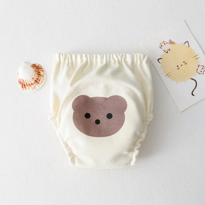 Cute Baby Waterproof Reusable Training Pants Cotton Baby Diaper Infant Shorts Nappies Panties Nappy Changing Underwear Cloth New