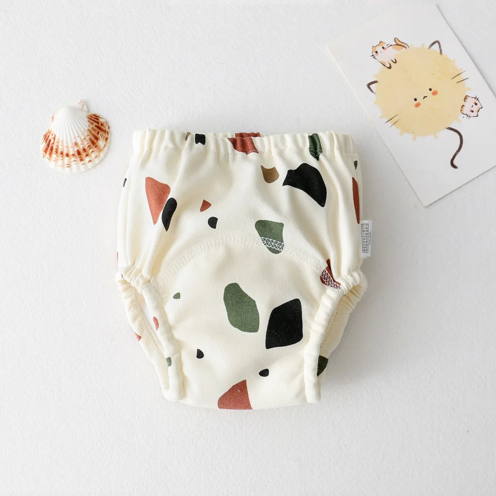 Cute Baby Waterproof Reusable Training Pants Cotton Baby Diaper Infant Shorts Nappies Panties Nappy Changing Underwear Cloth New