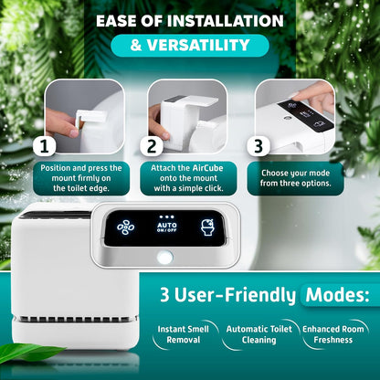 Aircube Rechargeable Automatic Toilet Odor Eliminator