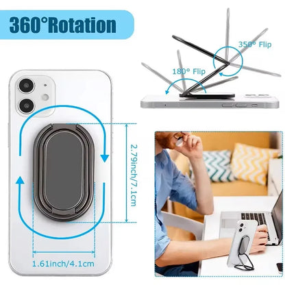 Ring Holder Multifunctional Rotatable Metal Folding Mobile Phone Holder Lazy Back Sticker Ring Buckle Holder Mobile Phone Tablet