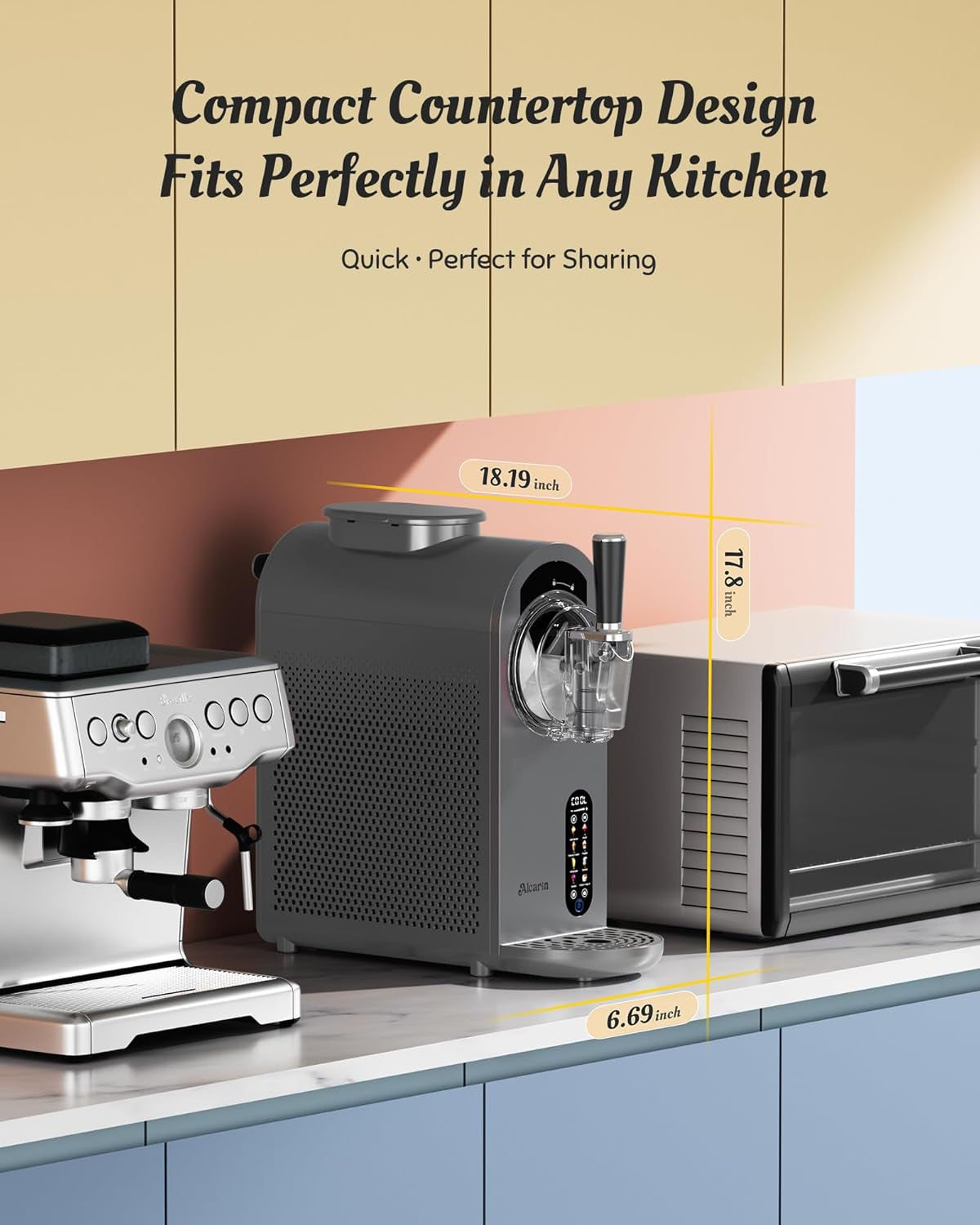 2 in 1 Slushie Machine & Soft Serve Ice Cream Maker Machine