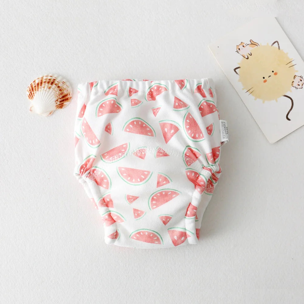New Baby Waterproof Washable Training Pants Cartoon Cotton Baby Diaper Infant Shorts Nappies Panties Nappy Changing Underwear