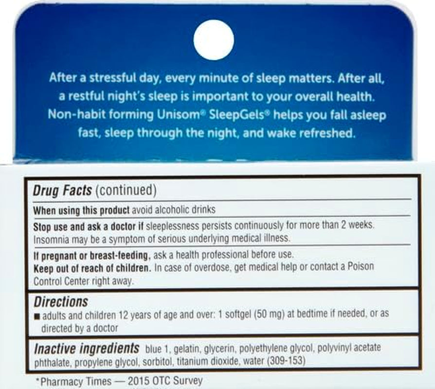 Sleepgels, Nighttime Sleep-Aid, Diphenhydramine HCI 50 Mg, 32 Softgels