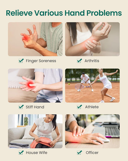 Hand Massager with Heat and Compression, Vibration, Cordless Hand Massager for Arthristis, Carpal Tunnel, Gifts for Women, Men, Mom(Black) | Optional Vibration, 3 Massage Modes, Finger, Palm & Wrist, 90-Min Runtime, 10-Min Auto-Off, Fits Both Hands, Carpal Tunnel